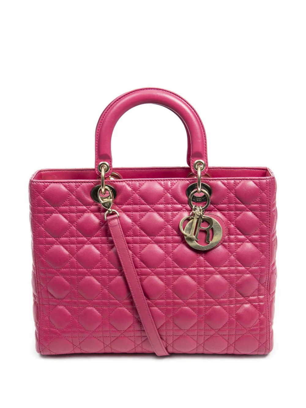Christian Dior Pre-Owned Borsa tote Lady Dior grande trapuntata 2013 - Rosa