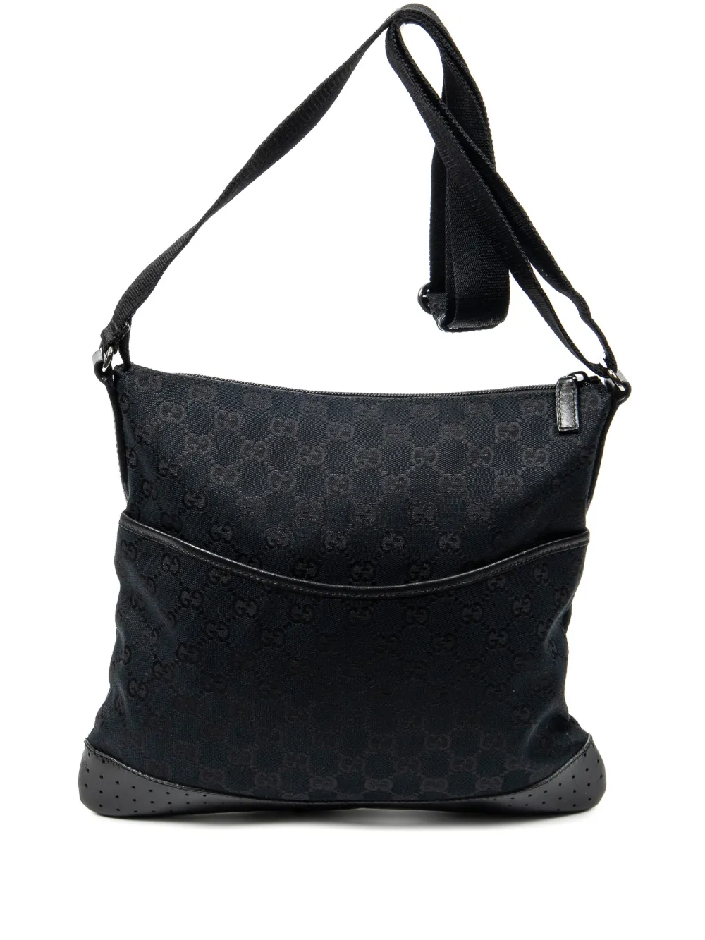 Gucci Pre-Owned Borsa a spalla con logo jacquard Pre-owned - Nero