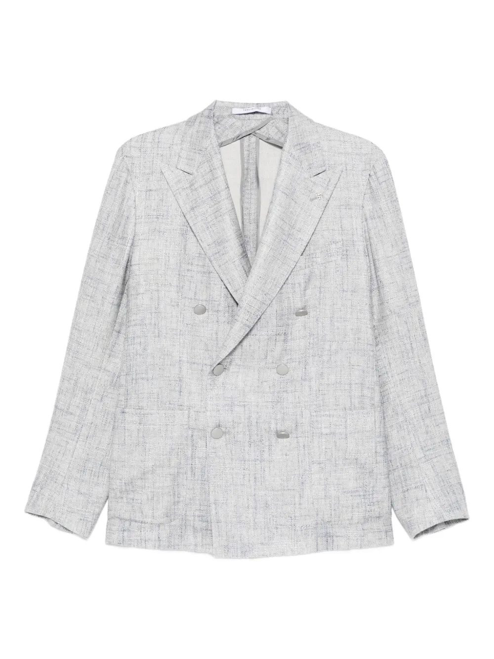 Tagliatore Double-breasted patterned jacket - Grey