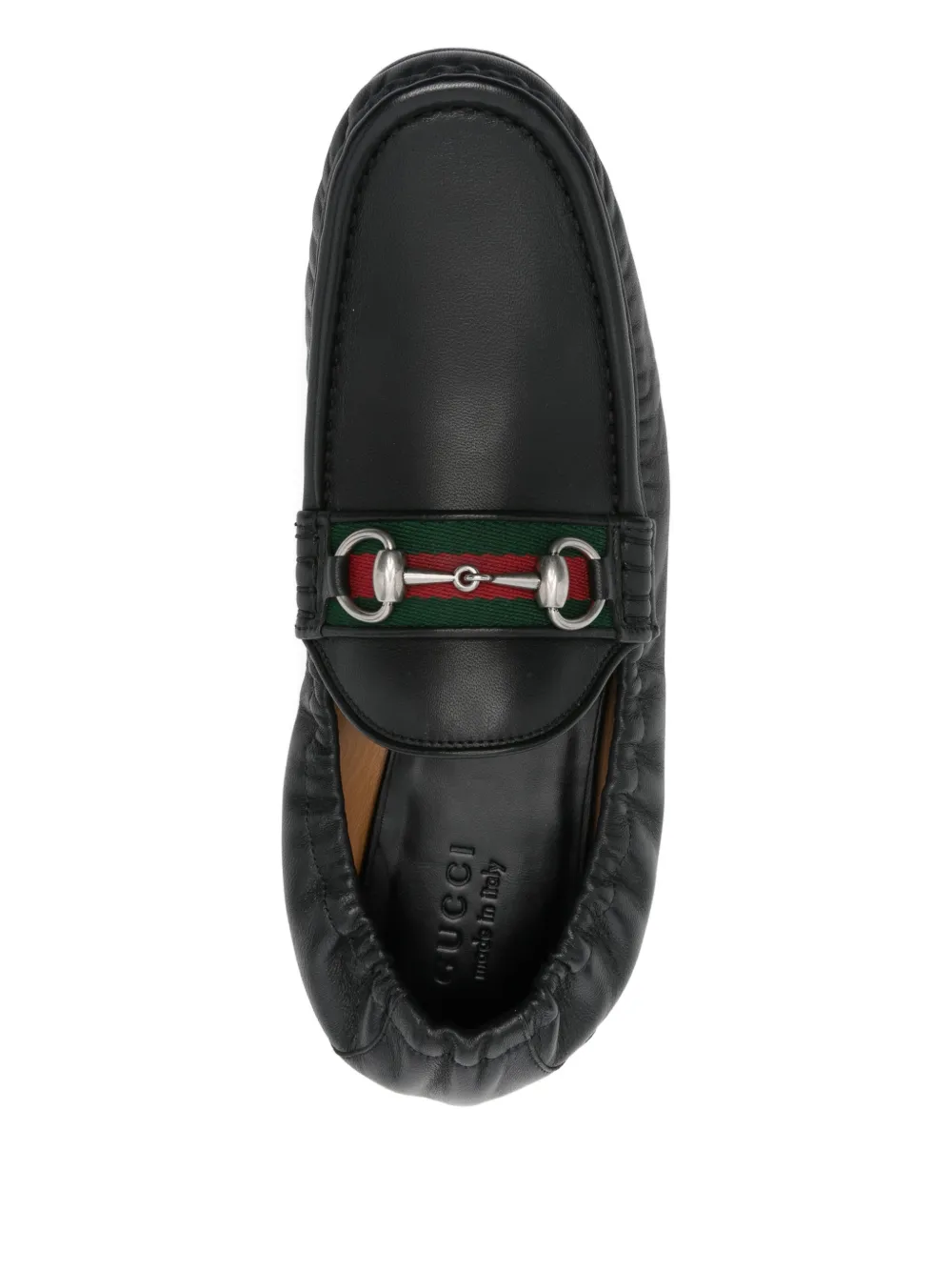 Gucci 1953 Horsebit Leather Loafers Rubber Sole In Black