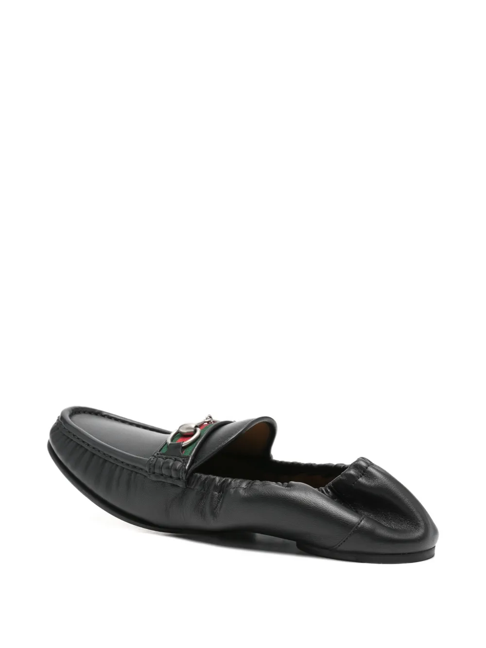 Gucci 1953 Horsebit Leather Loafers Rubber Sole In Black