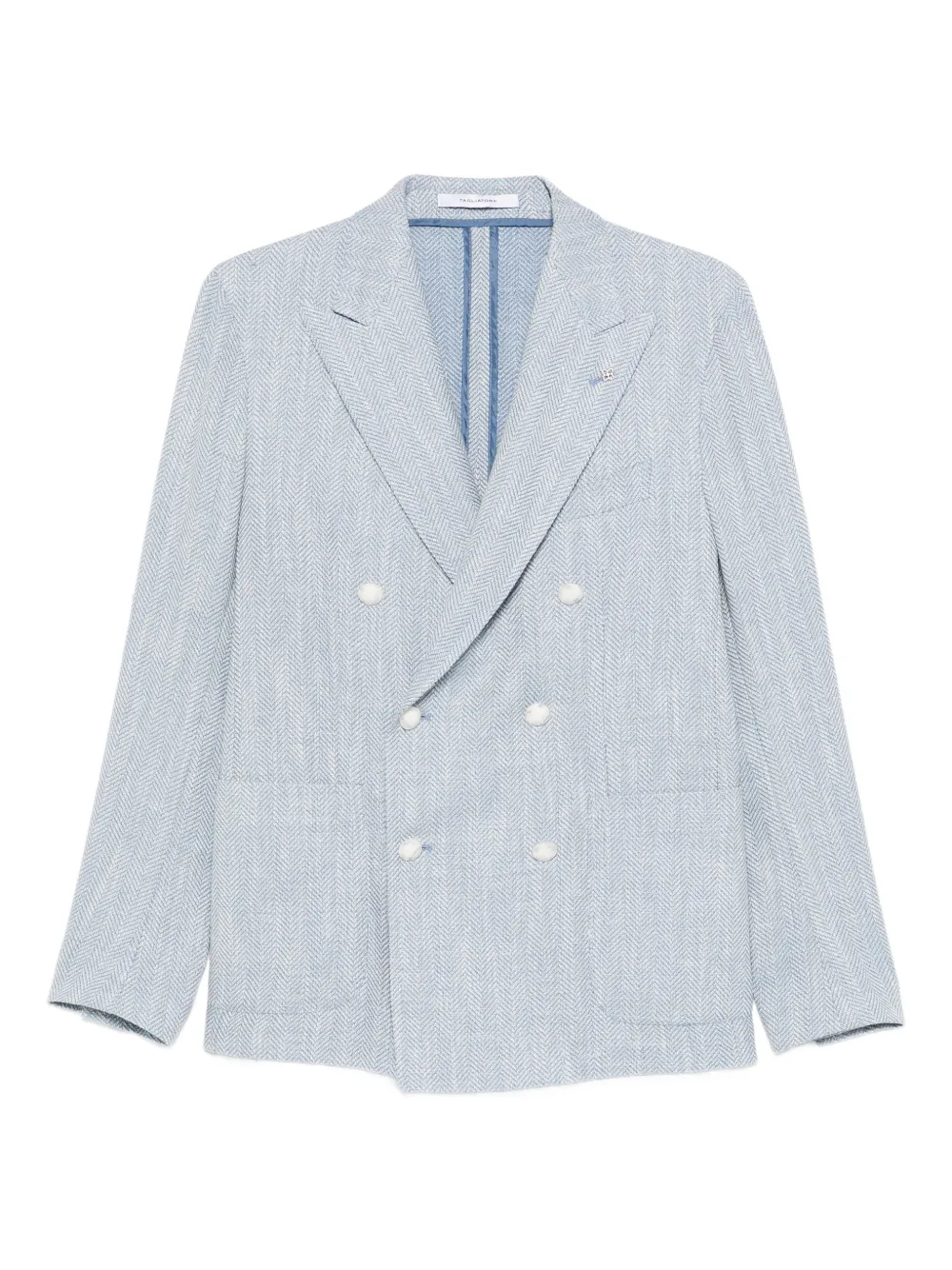 Tagliatore Blazer doppiopetto a spina di pesce - Blu