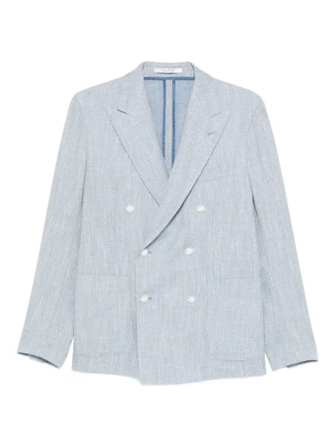 Tagliatore double-breasted herringbone blazer