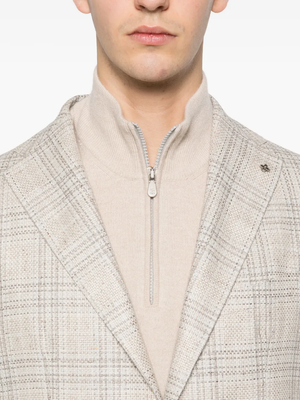 Tagliatore Gerafeld jack met lange mouwen Beige