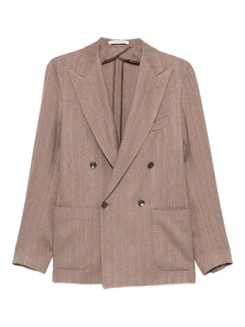 Tagliatore blazer con doble botonadura y bolsillo de parche