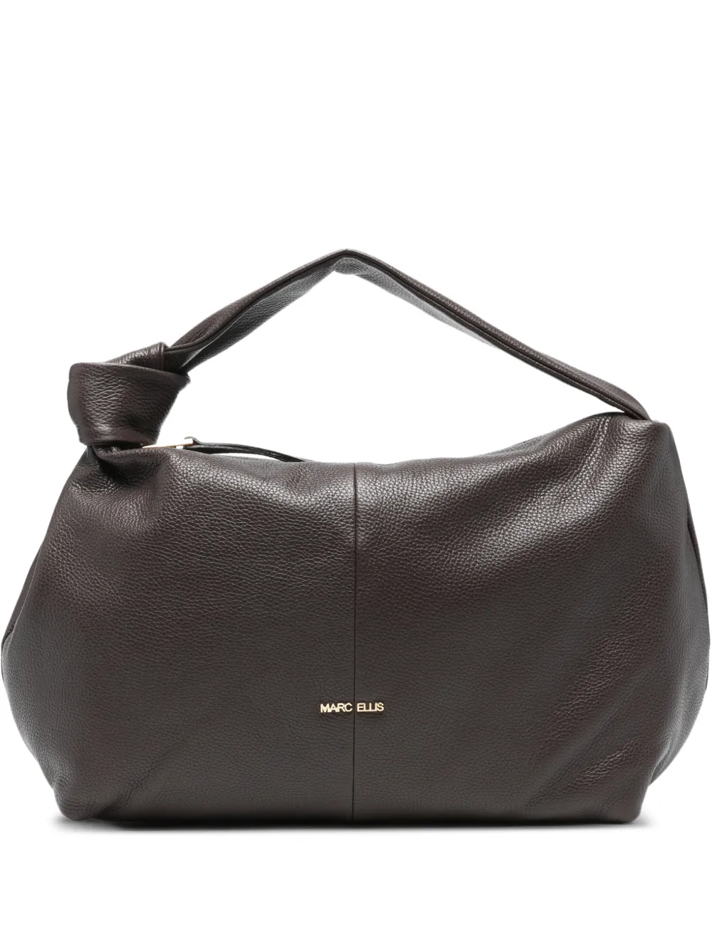 Marc Ellis Angie Knot Leather Tote Bag In Brown