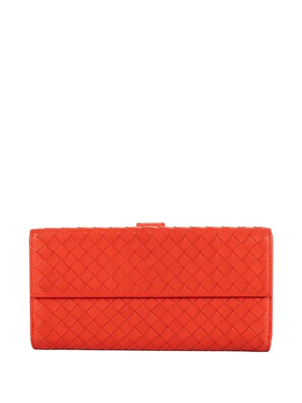 Bottega Veneta Pre-Owned woven-design wallet | Orange | Image 1