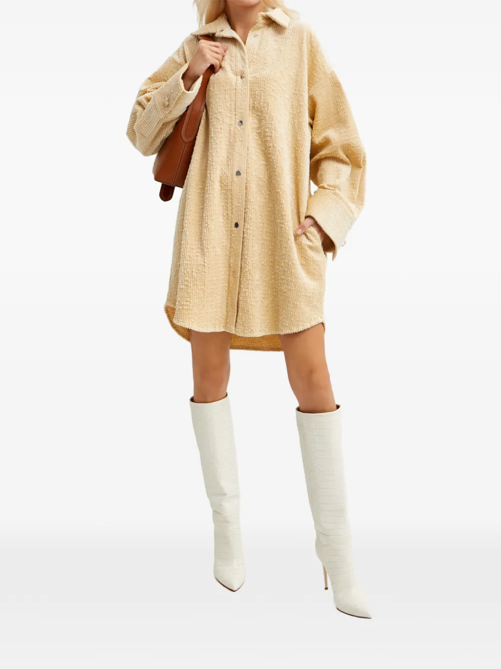 AERON Pilay cuff shirt dress - Beige