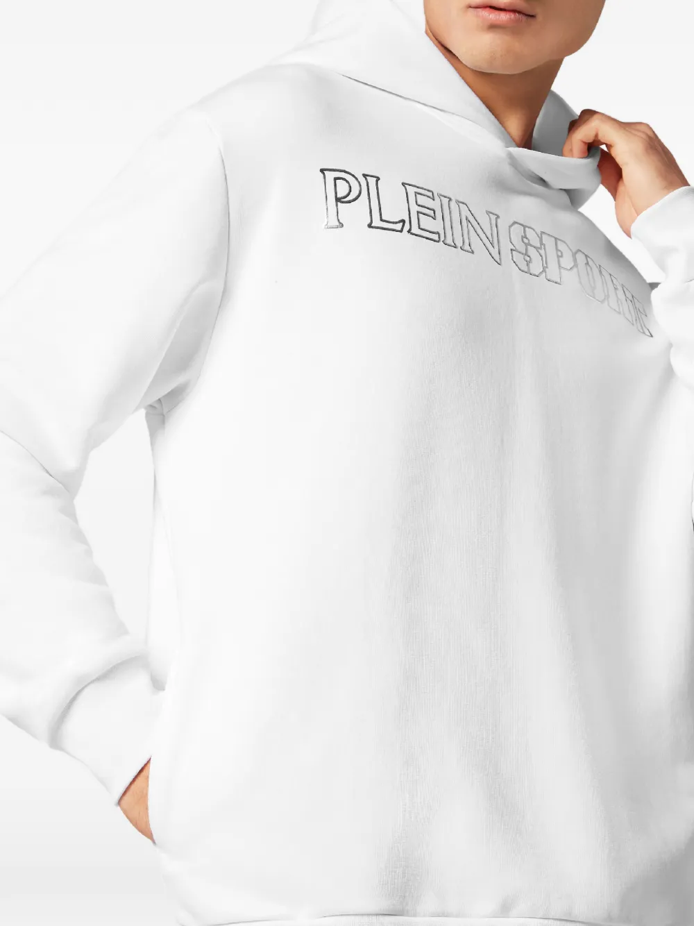 Plein Sport Hoodie met logoprint Wit