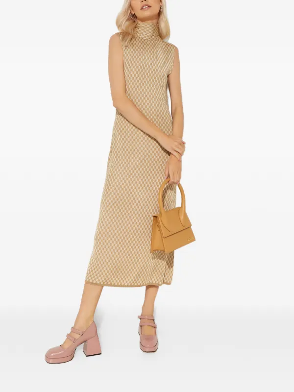 midi dress red carpet FEATHER-DETAIL HALTERNECK MIDI DRESS IN OFF WHITE | CULT MIA
