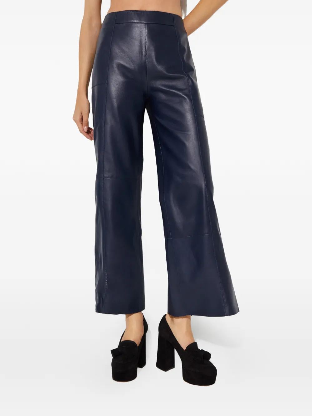 AERON leather trousers - Blau