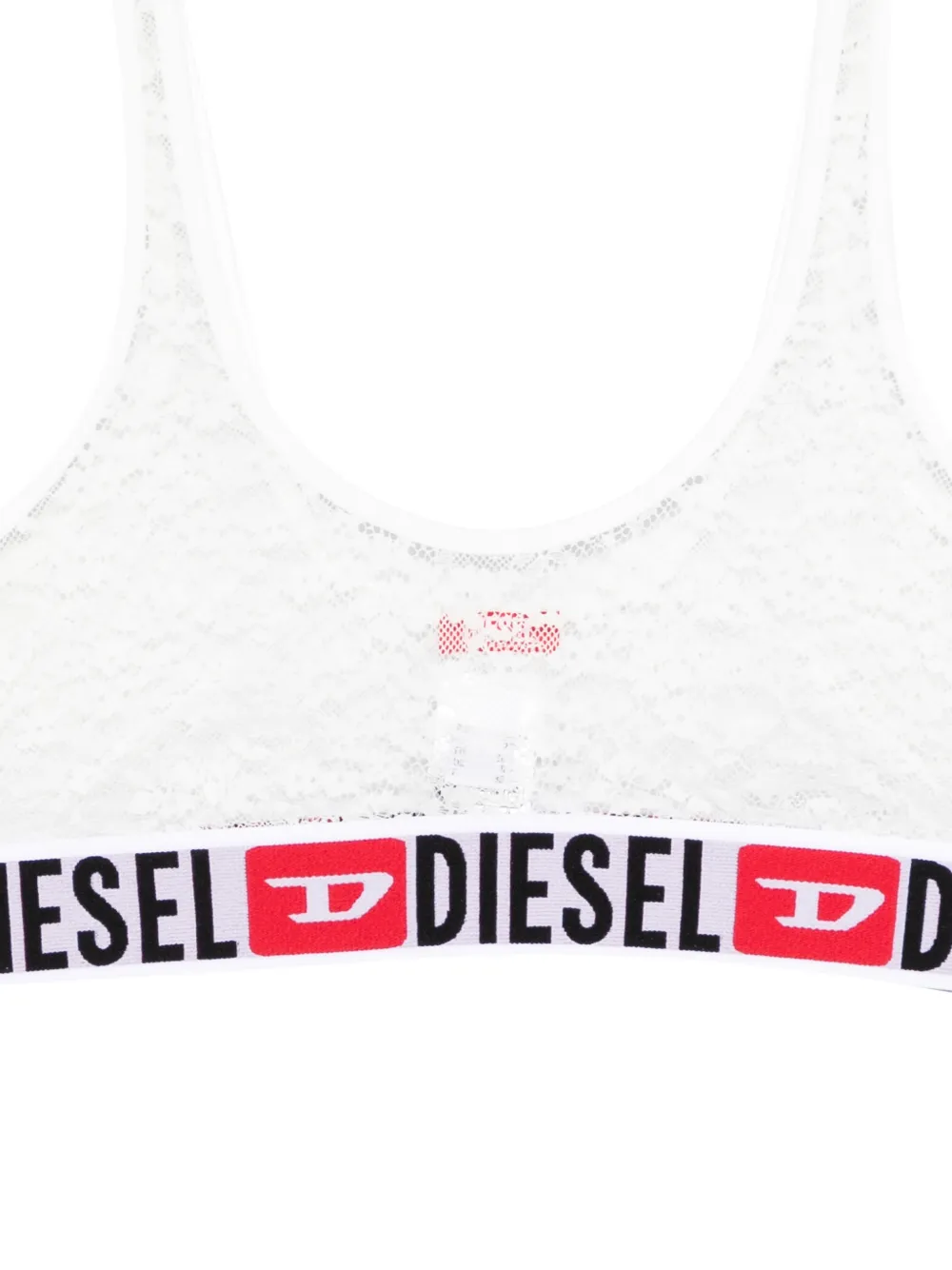  Diesel Ufsb-oriba Lace Logo Band Bra - White 