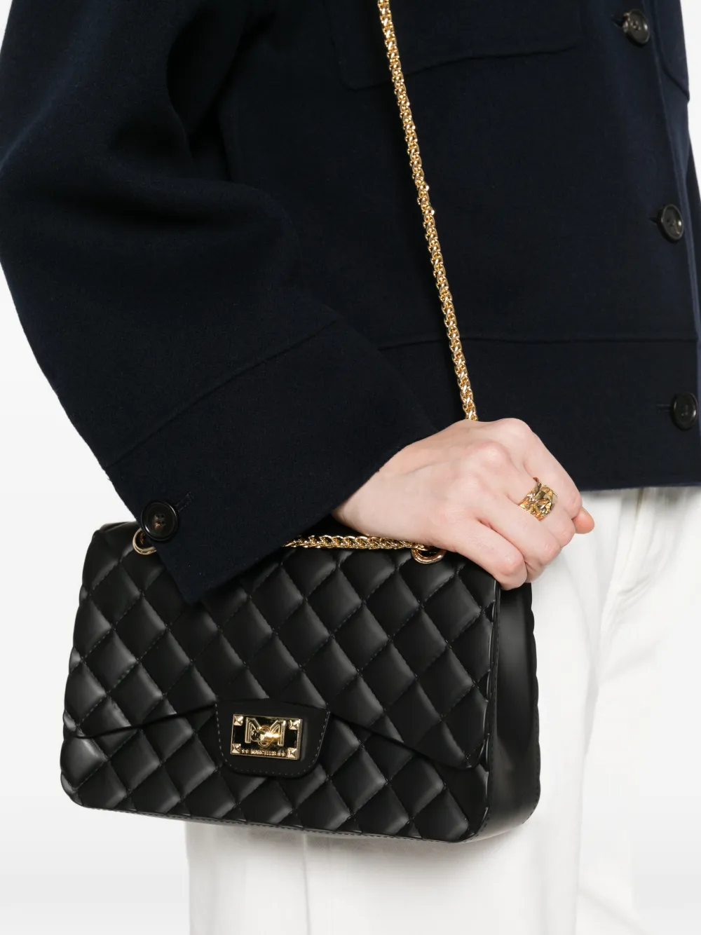 Marc Ellis quilt-embossing chain-strap satchel bag | Image 2