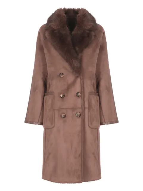 Betta Corradi faux-fur double-breasted coat