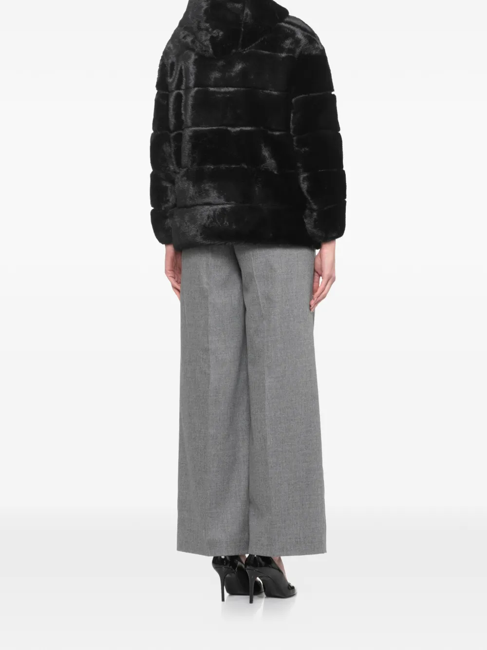 Betta Corradi Faux-fur Jacket In Black