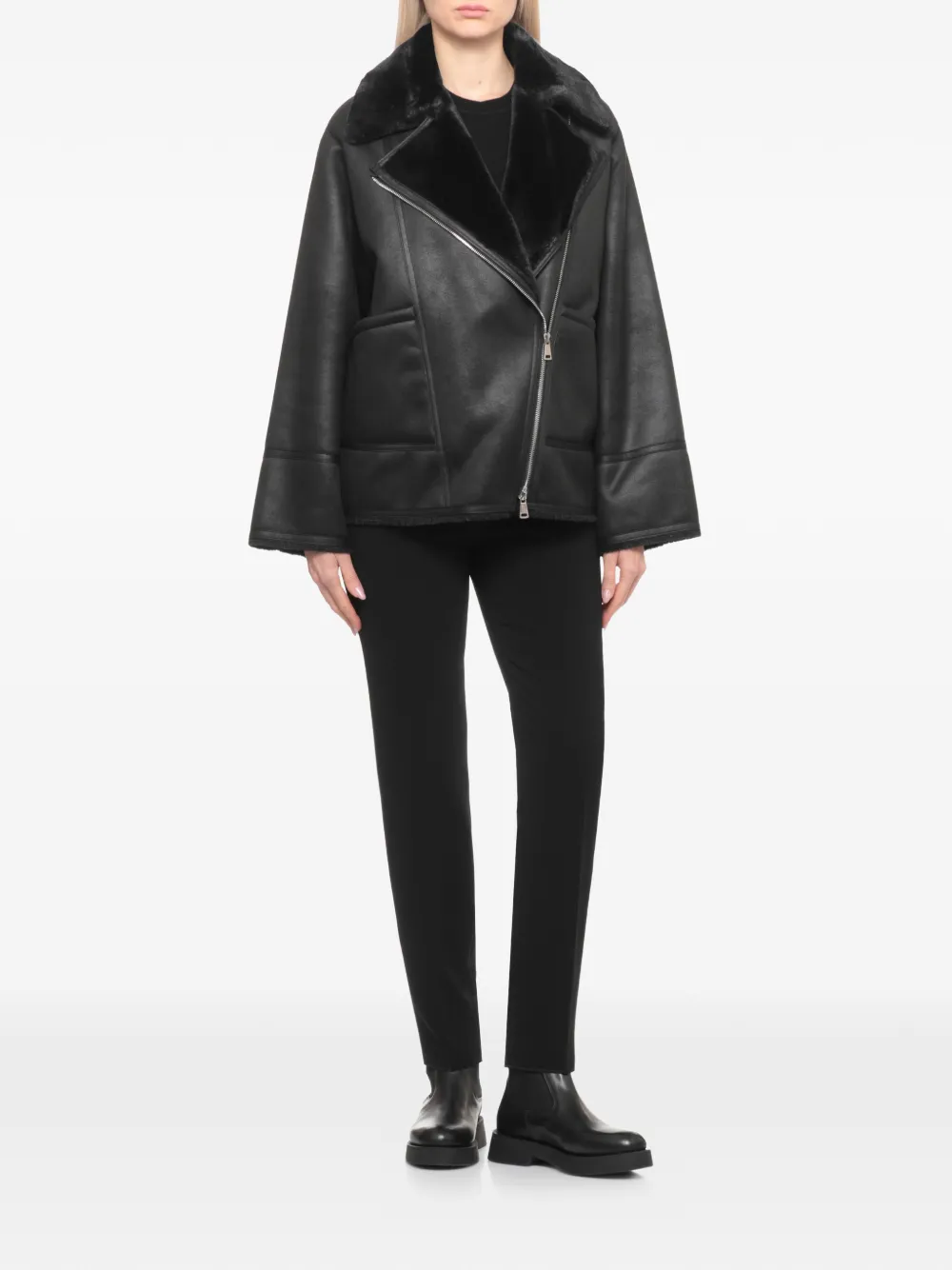 Betta Corradi chaqueta con cremallera y pelo artificial | Chamarras de lana | Image 2