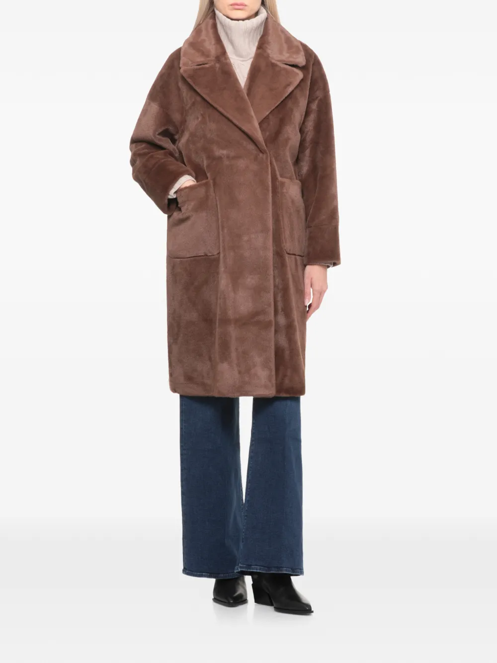 Betta Corradi double-breasted faux-fur coat | Faux Fur & Shearling Coats | Image 2