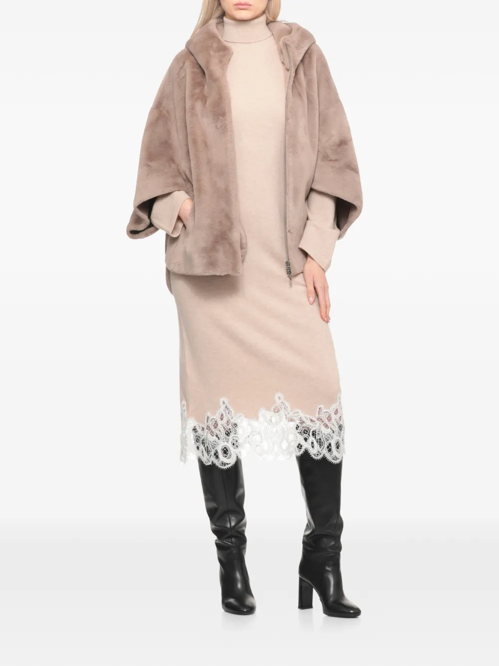 Betta Corradi chaqueta con capucha de pelo artificial | Chamarras de lana | Image 2