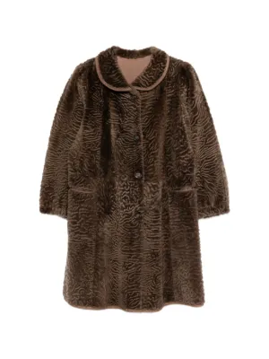 Valentino Garavani Pre-Owned 1980s Shearling Coat | Brown