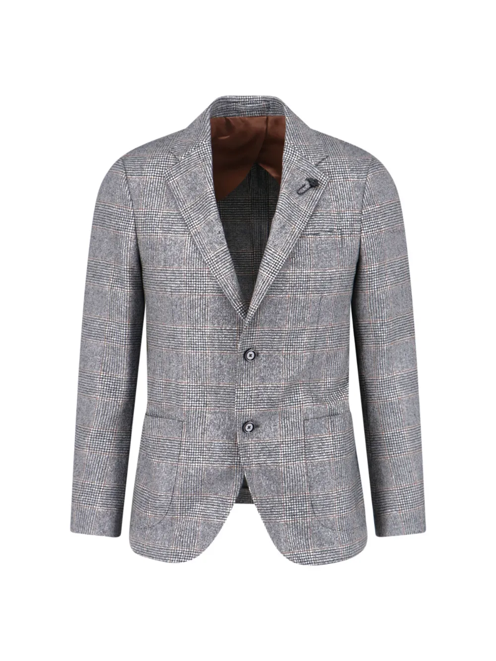 Lardini single-breasted wool blazer - Grigio