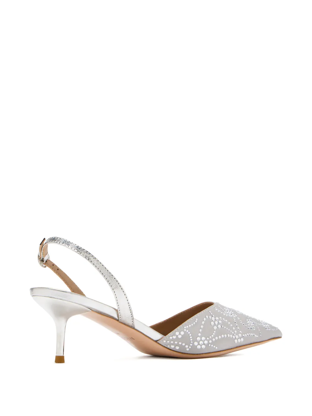 NICOLI 60 mm Dahna verfraaide slingback pumps Grijs