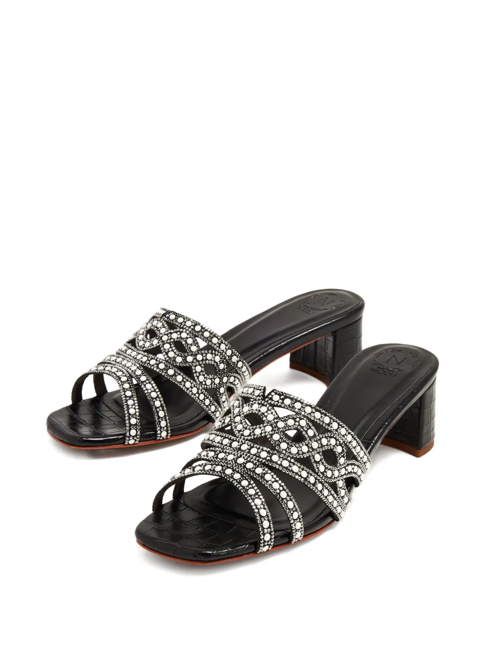 NICOLI Benat sandalen met blokhak Zwart