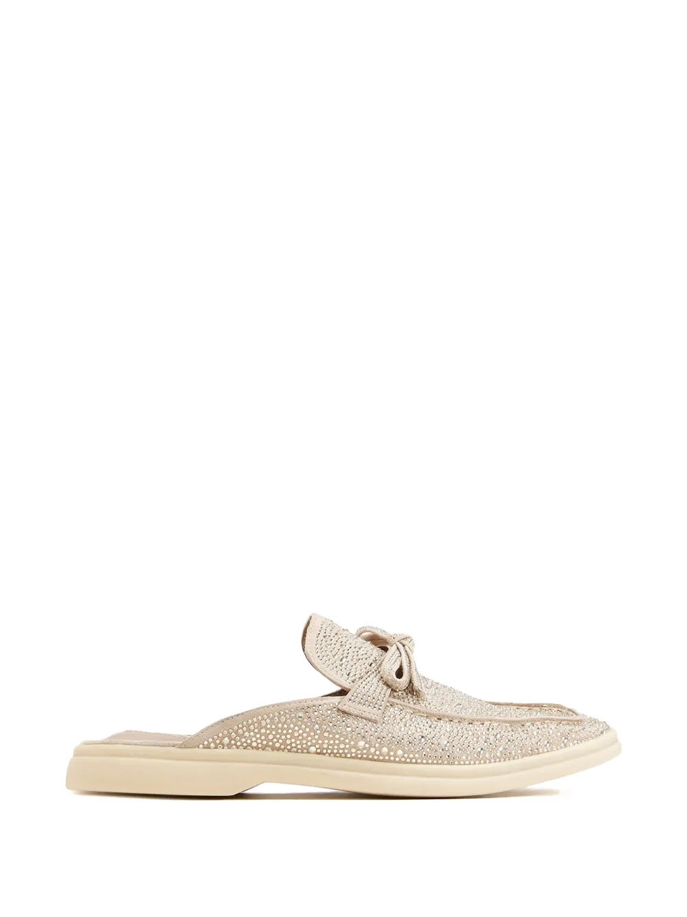 NICOLI Jezelinda bow embellished mules - Toni neutri