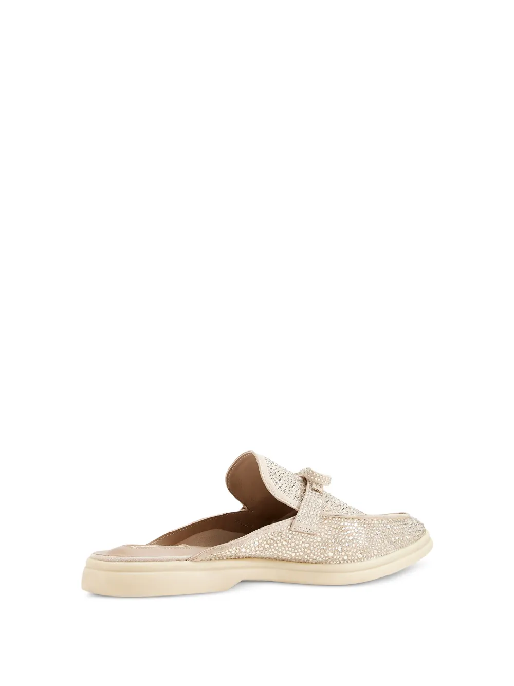 NICOLI Jezelinda muiltjes verfraaid met strik Beige