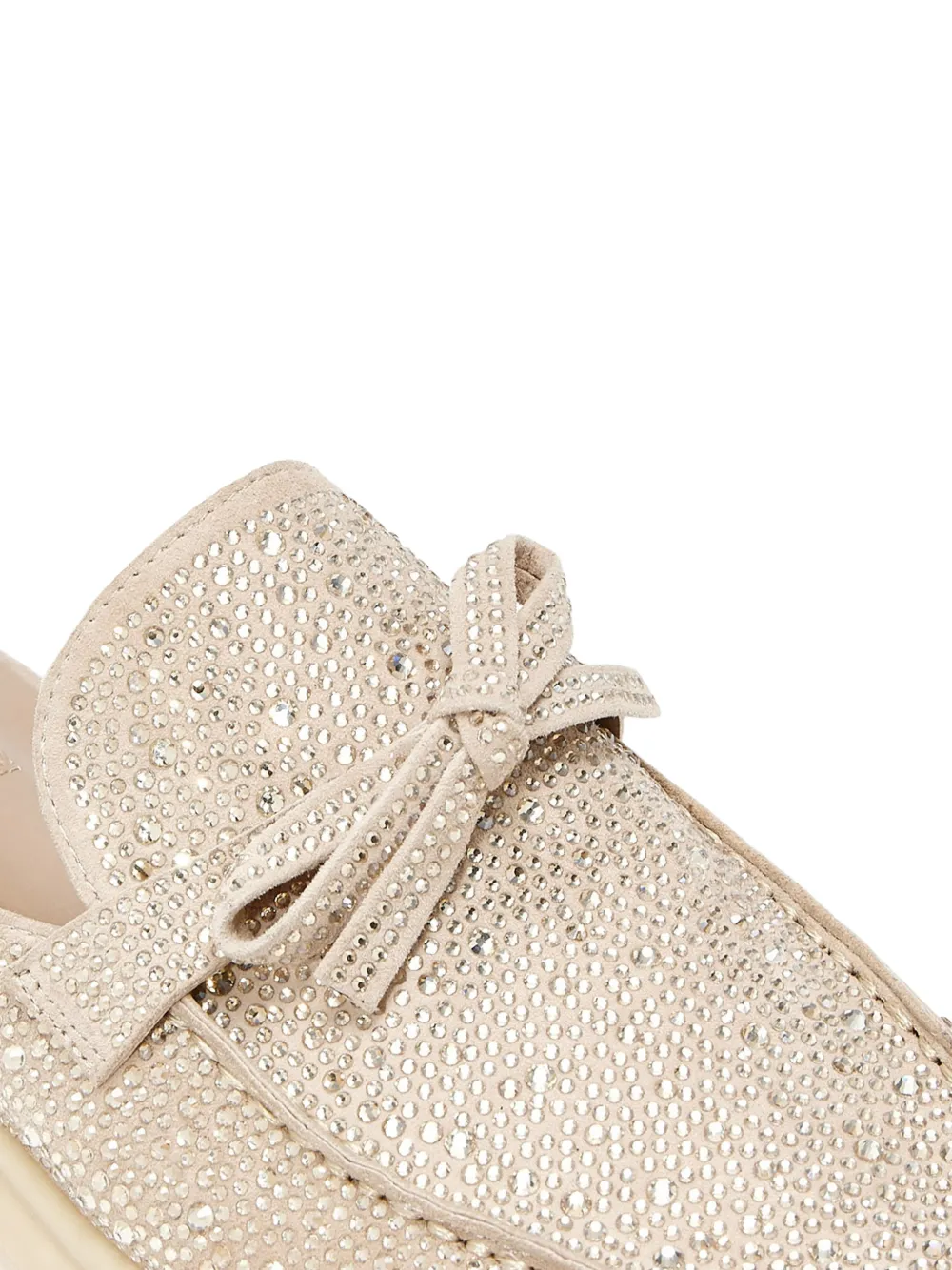 NICOLI Jezelinda muiltjes verfraaid met strik Beige