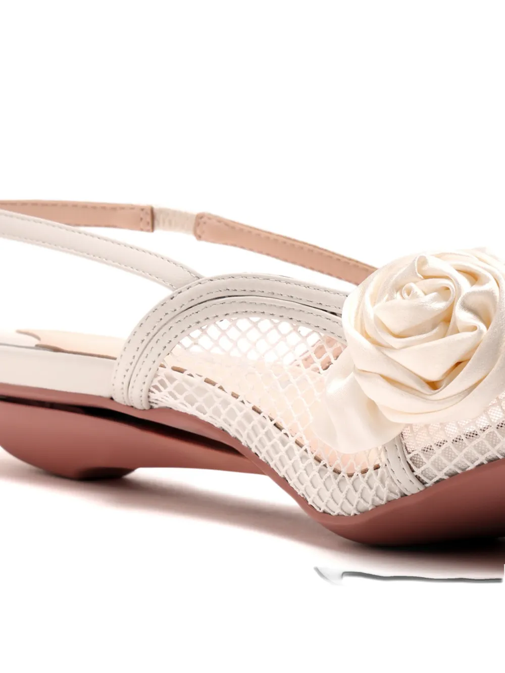 vice versa 95 mm Blossom pumps met roosdetail Wit