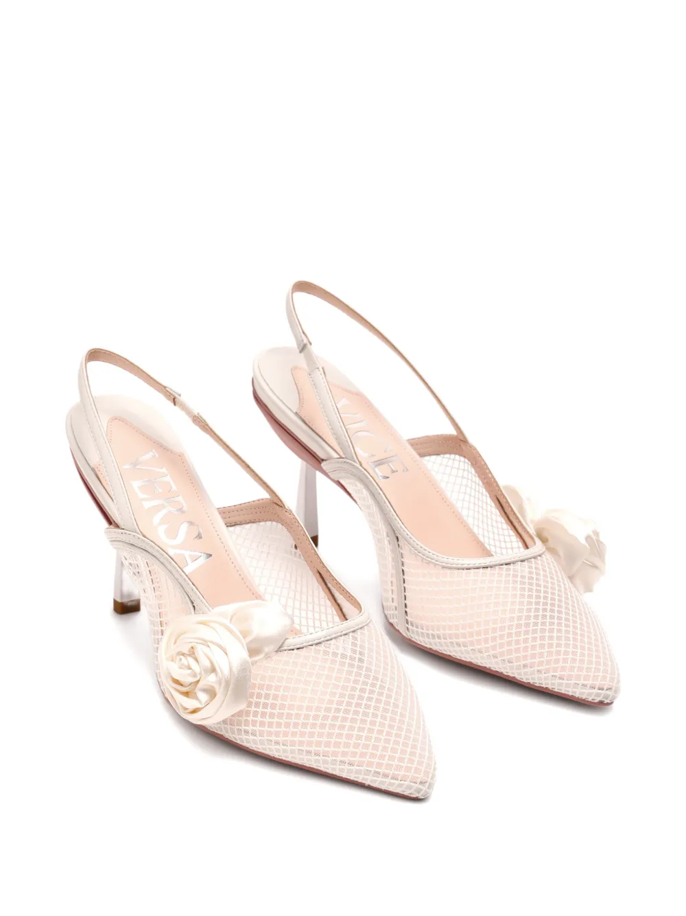 vice versa 95 mm Blossom pumps met roosdetail Wit