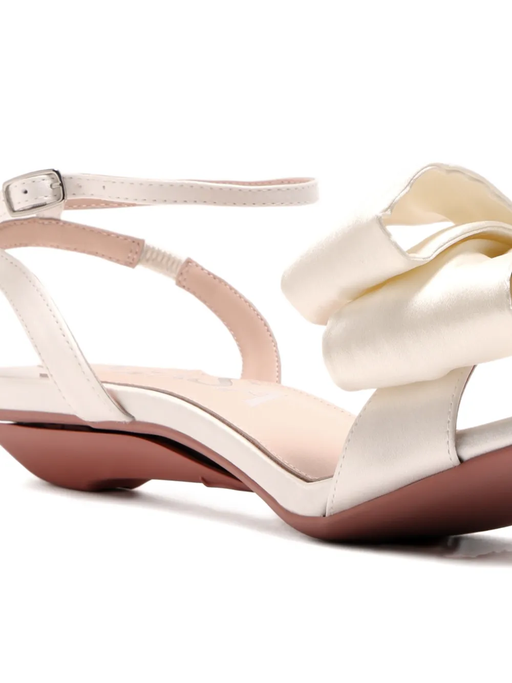 vice versa 95 mm Bow Leren sandalen Wit