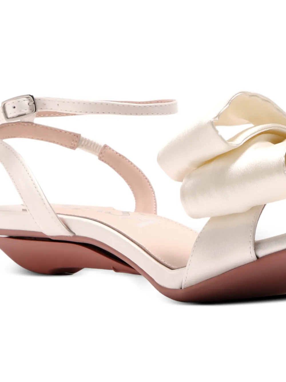 vice versa 95 mm Bow Leren sandalen Wit