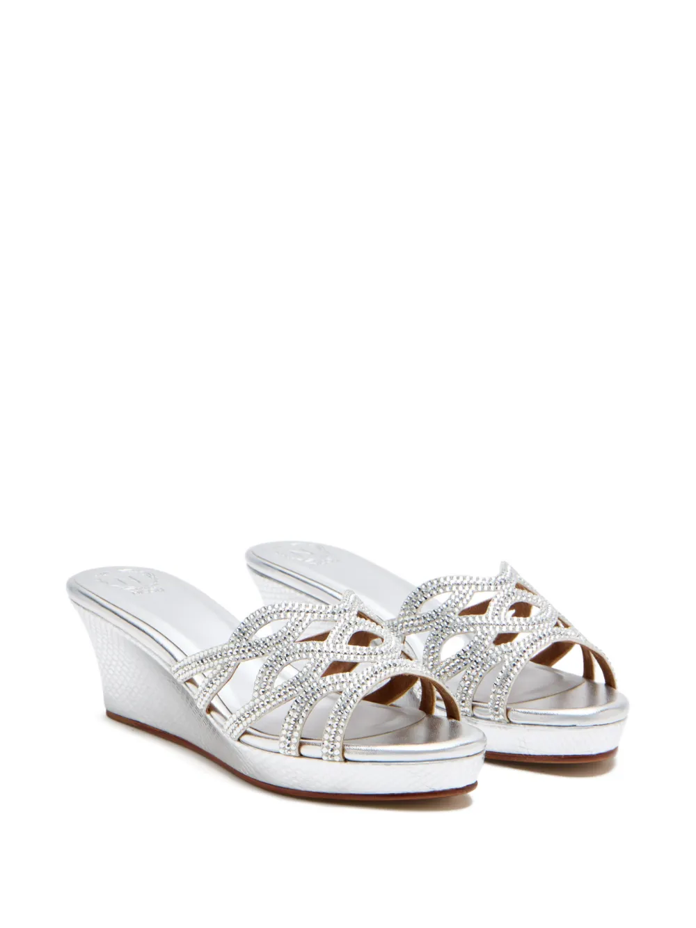 NICOLI 70 mm Stina verfraaide sandalen Zilver