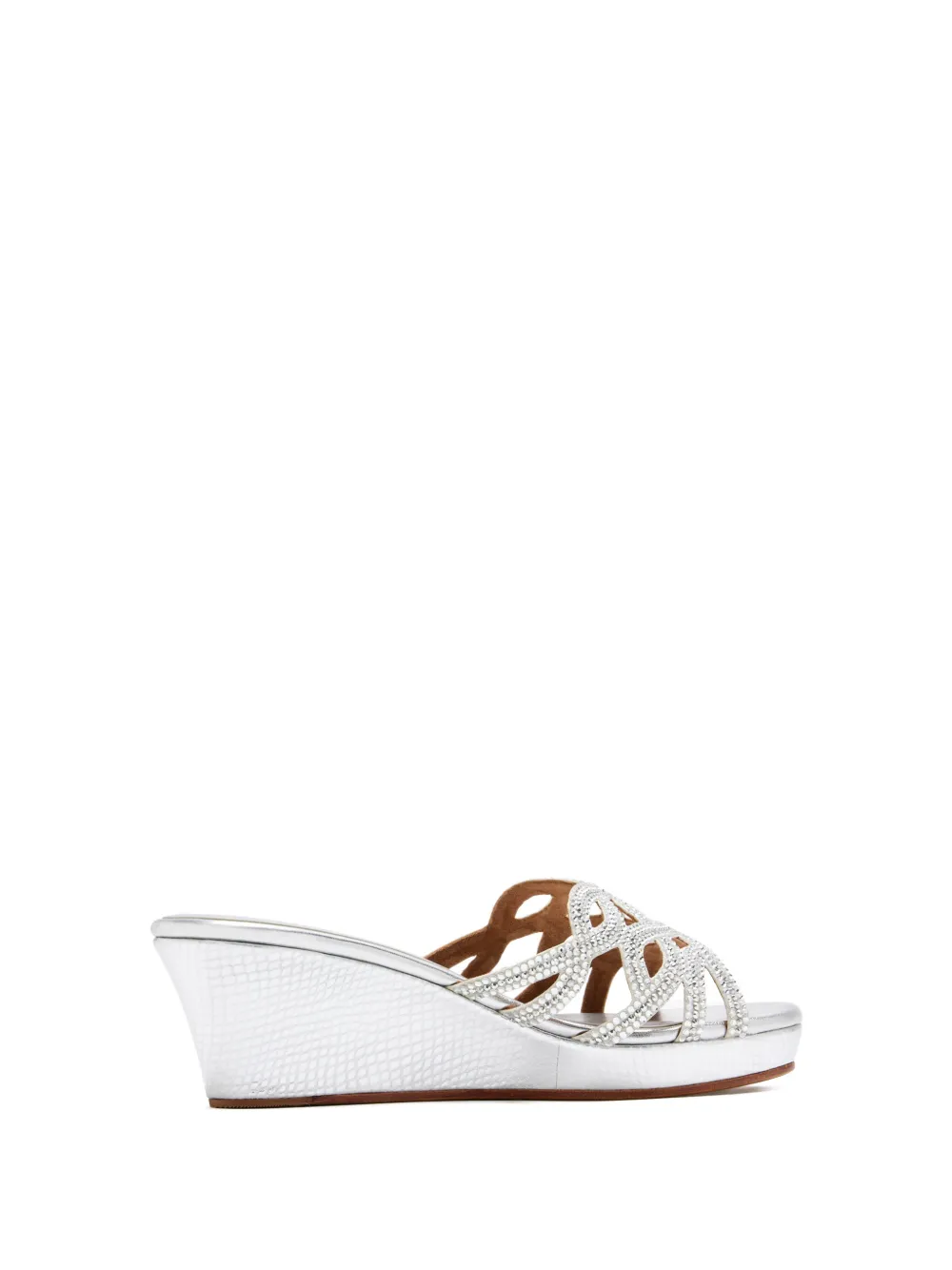 NICOLI 70 mm Stina verfraaide sandalen Zilver