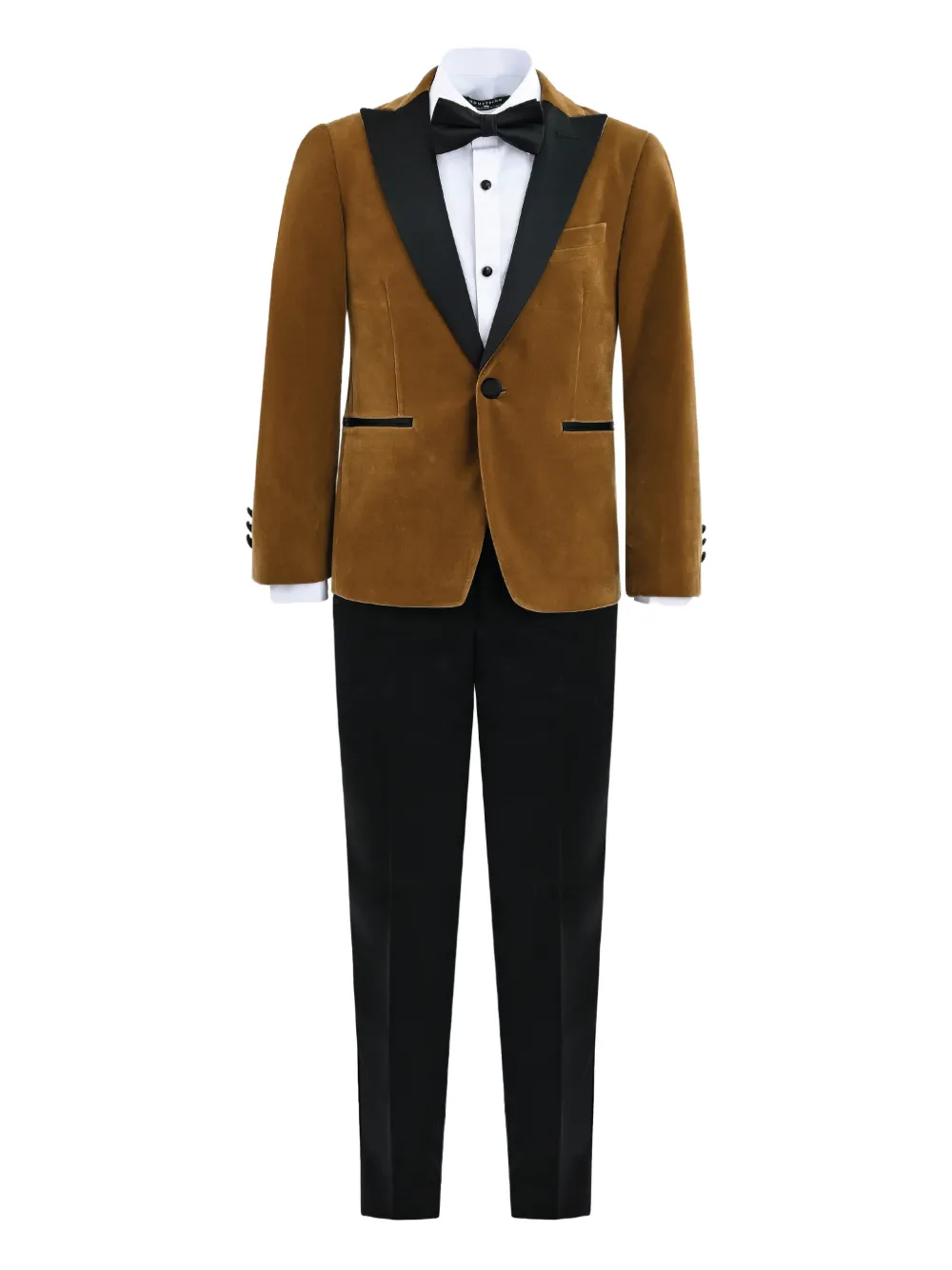 Moustache velvet suit | Brown | Image 1
