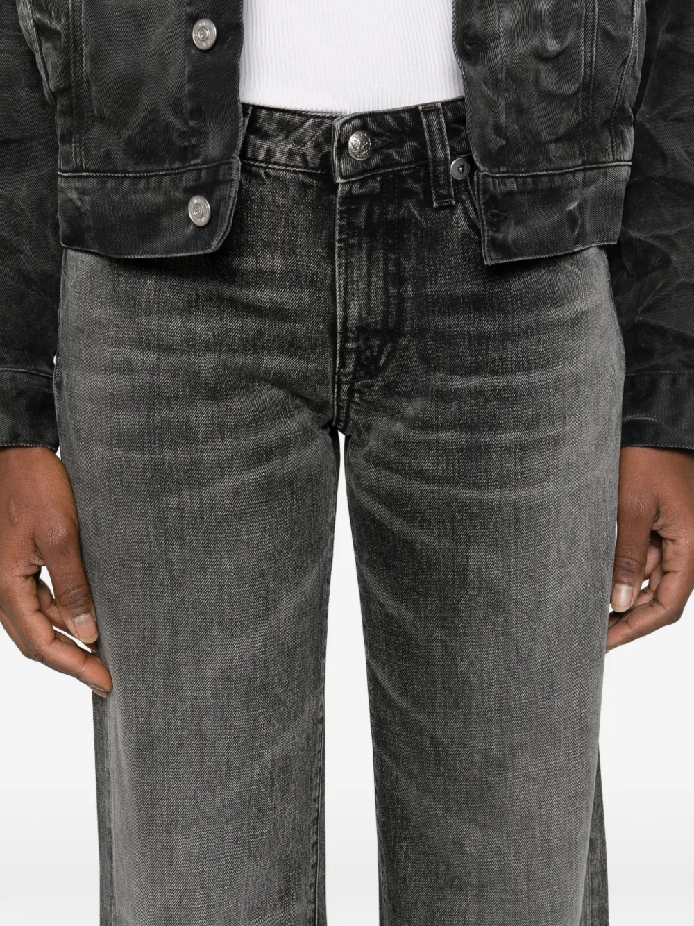 R13 Effie jeans met vervaagd effect Grijs