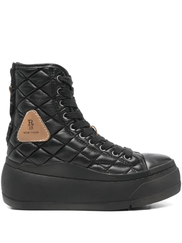 R13 Tall Kurt Sneakers in Black