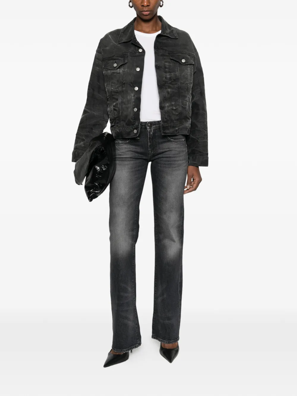 R13 Boy Flare jeans - Zwart