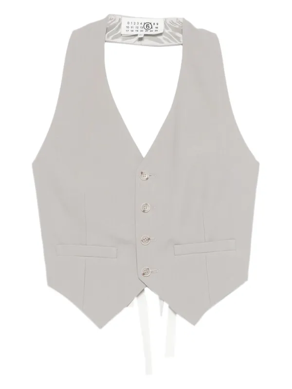 MM6 Maison Margiela Buttoned Waistcoat in Grey