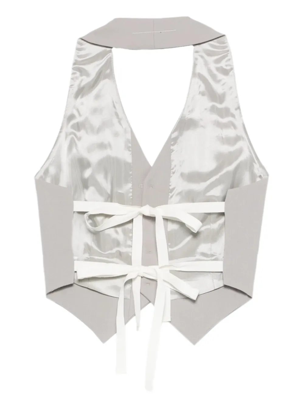 MM6 Maison Margiela Buttoned Waistcoat in Grey, view 2