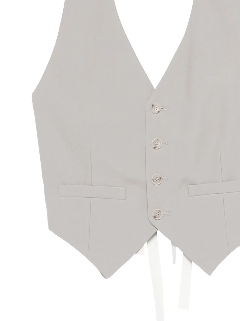 MM6 Maison Margiela Buttoned Waistcoat in Grey, view 3