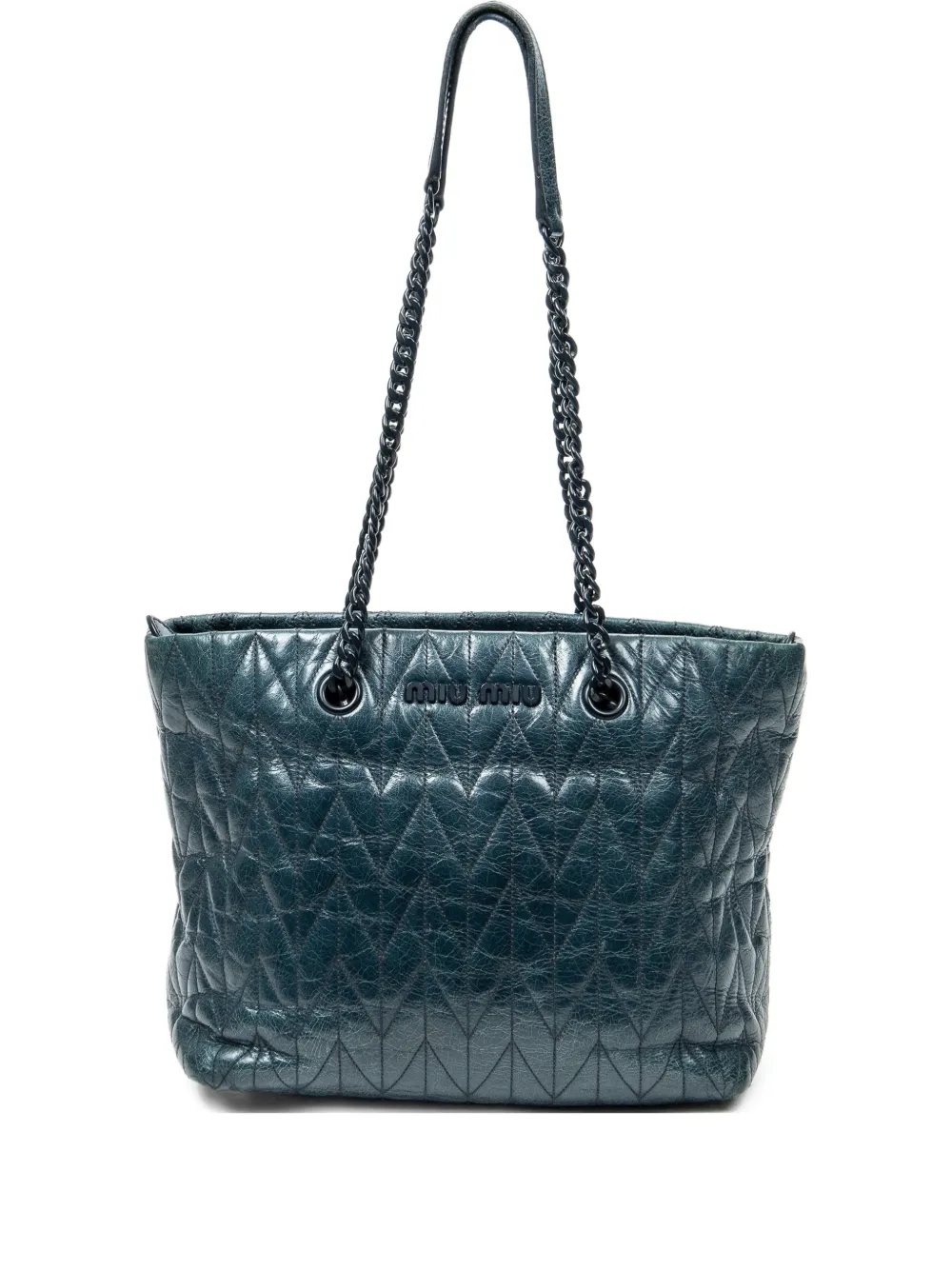 Miu Miu Pre-Owned matelassé shoulder strap | Blue | Image 1