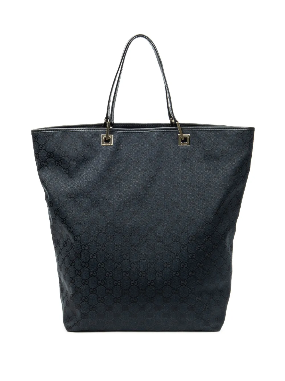 Gucci Pre-Owned Borsa tote grande con stampa logo - Nero