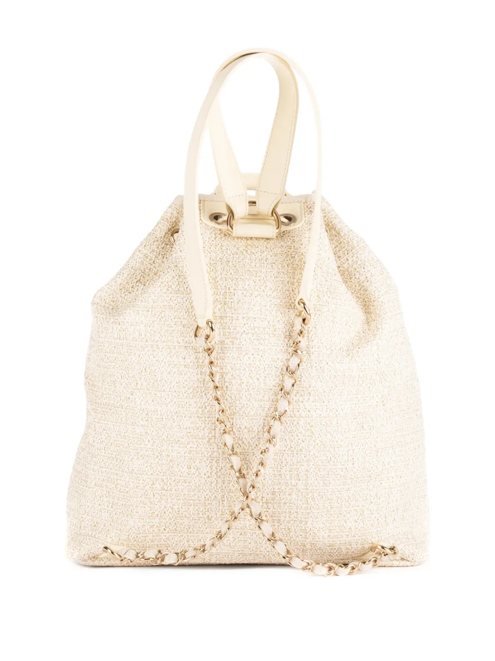 CHANEL Pre-Owned Deauville rugzak met trekkoord - Beige