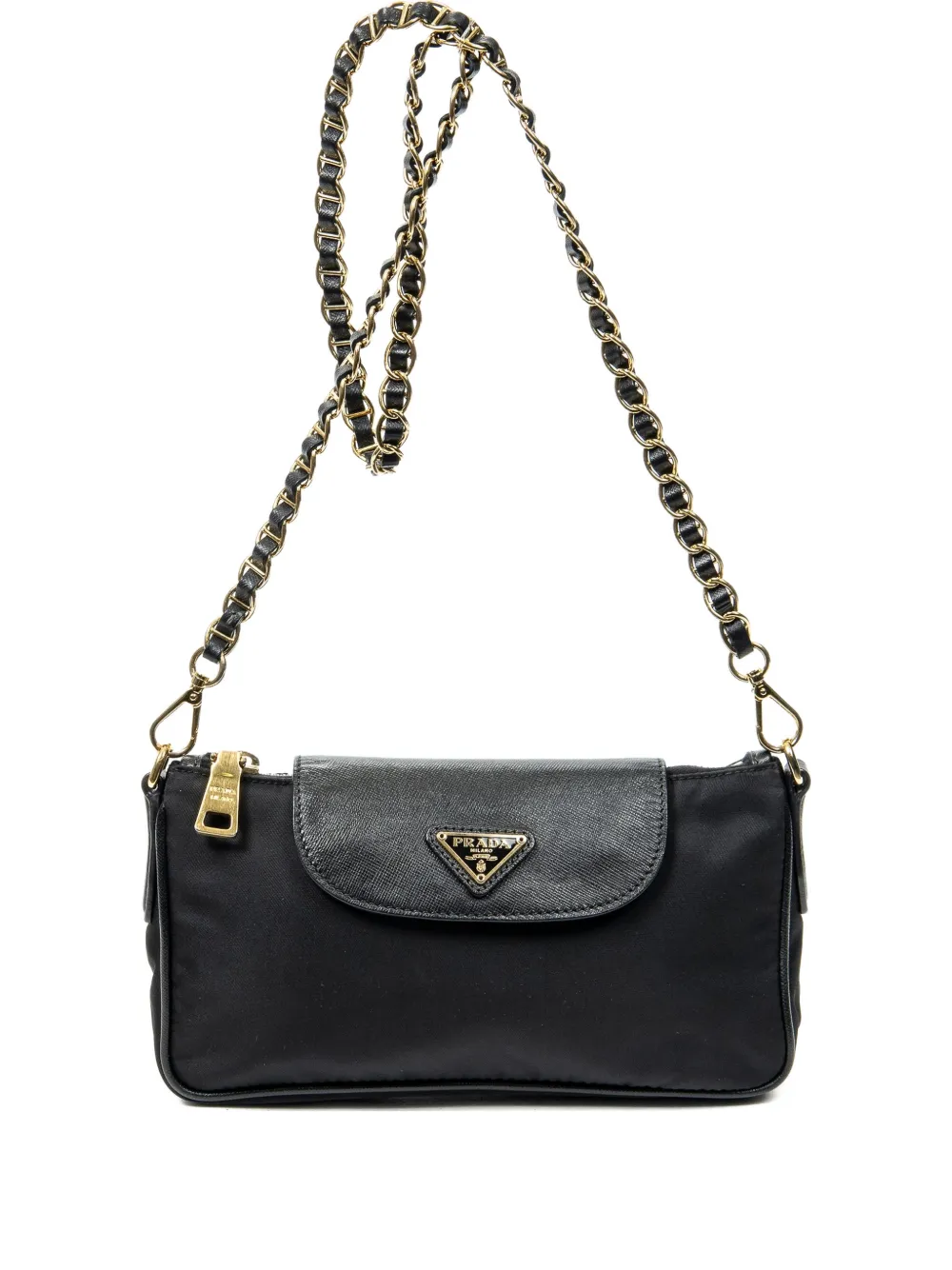 Prada Pre-Owned Borsa a tracolla piccola con zip - Nero