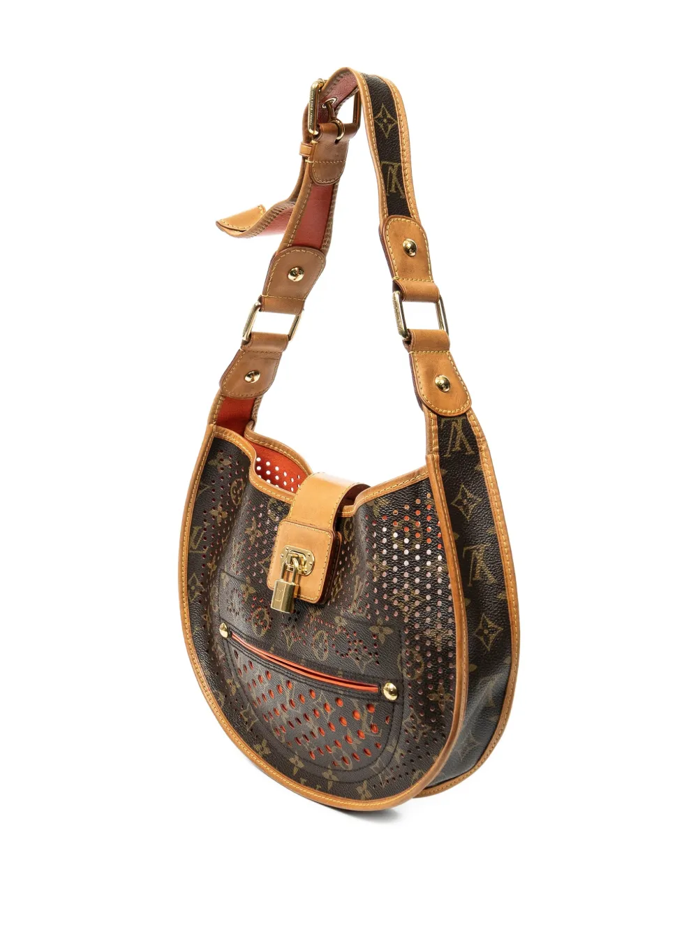 Louis Vuitton Pre-Owned 2006 Demi Lune schoudertas met monogram Bruin