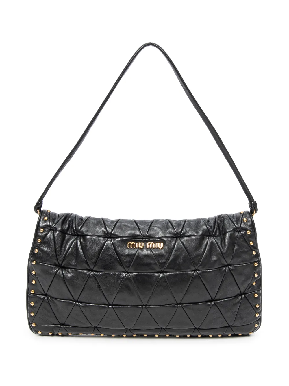 Miu Miu Pre-Owned quilted-studded shoulder bag | Image 2