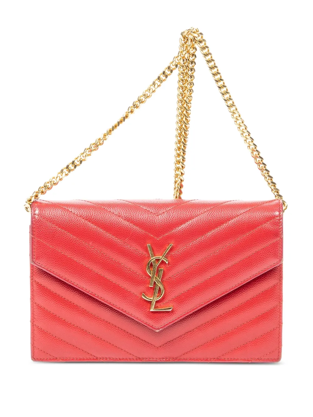 Saint Laurent Pre-Owned Envelope chain shoulder bag - Red