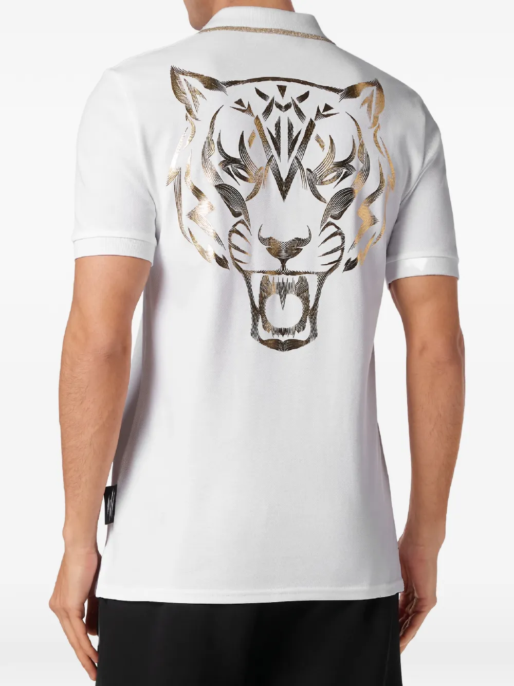 Plein Sport Poloshirt met tijger embleem Wit
